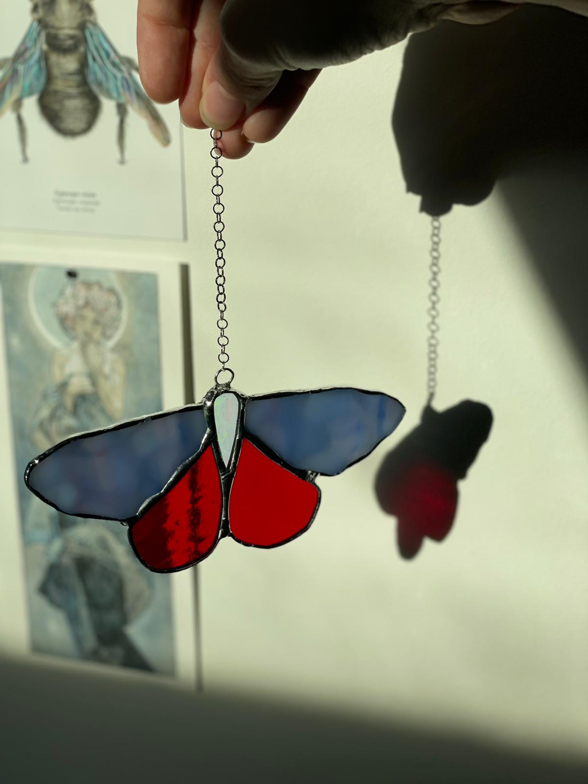 Vitrail Tiffany papillon